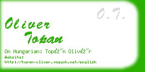 oliver topan business card